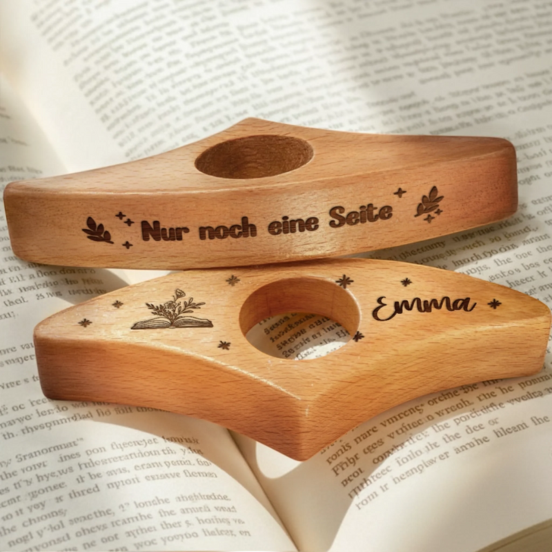 Personalisierte Buchstützen – Geschenk für Buchliebhaber – Nur noch eine Seite