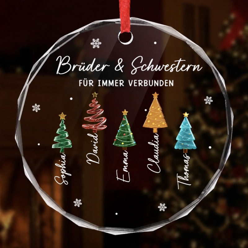 Personalisierte Glasornamente – Weihnachtsgeschenk für Geschwister - Geschwister Machen Weihnachten Noch Schöner