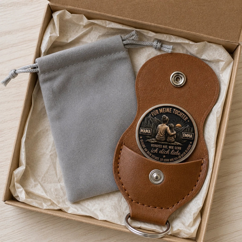 Personalisierter Taschenknuddler – Geschenk für Tochter – Meine Liebe begleitet dich immer