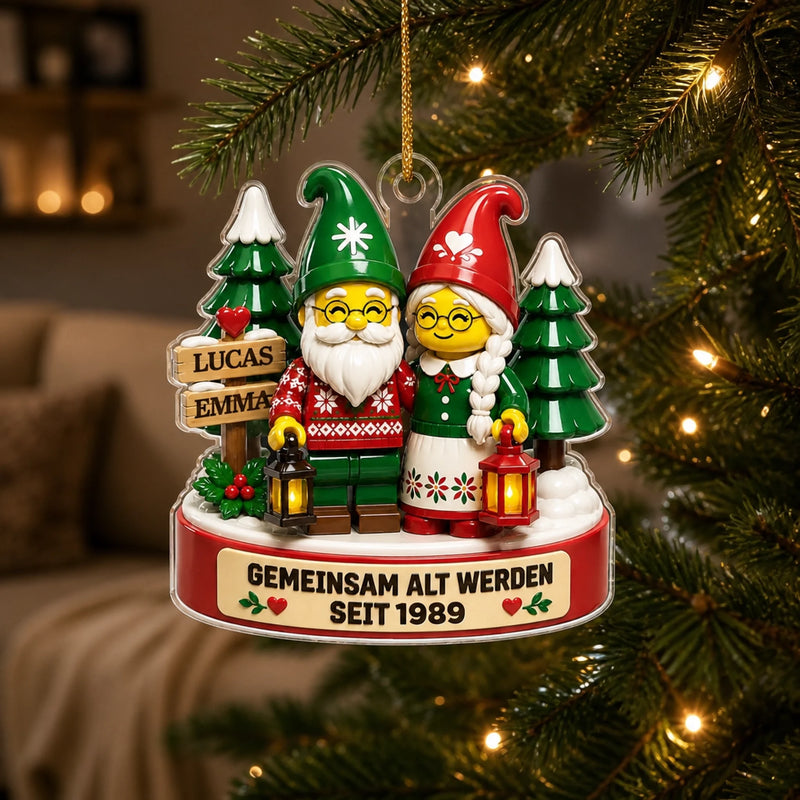 Personalisiertes Acrylornament – Weihnachtsgeschenk für Brautpaare – Gemeinsam Alt Werden