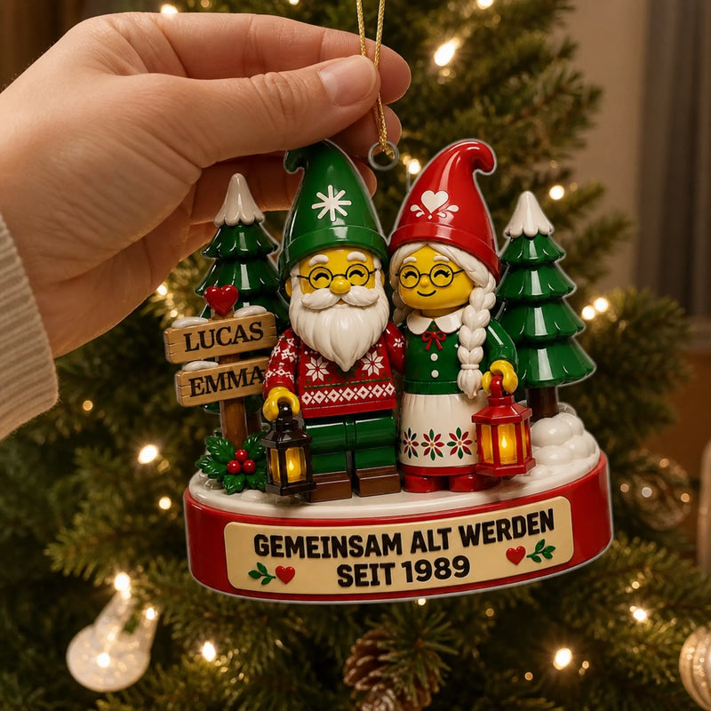 Personalisiertes Acrylornament – Weihnachtsgeschenk für Brautpaare – Gemeinsam Alt Werden