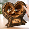 Personalisierte zweilagige Holzplakette – Geschenke für Paar – Zwei Herzen vereint zu einem