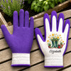 Personalisierte rutschfeste Gartenhandschuhe – Geschenk für Gärtnerin & Pflanzenliebhaber – Blühen ohne Erlaubnis