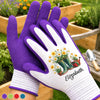 Personalisierte rutschfeste Gartenhandschuhe – Geschenk für Gärtnerin & Pflanzenliebhaber – Blühen ohne Erlaubnis