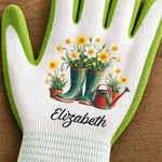 Personalisierte rutschfeste Gartenhandschuhe – Geschenk für Gärtnerin & Pflanzenliebhaber – Blühen ohne Erlaubnis