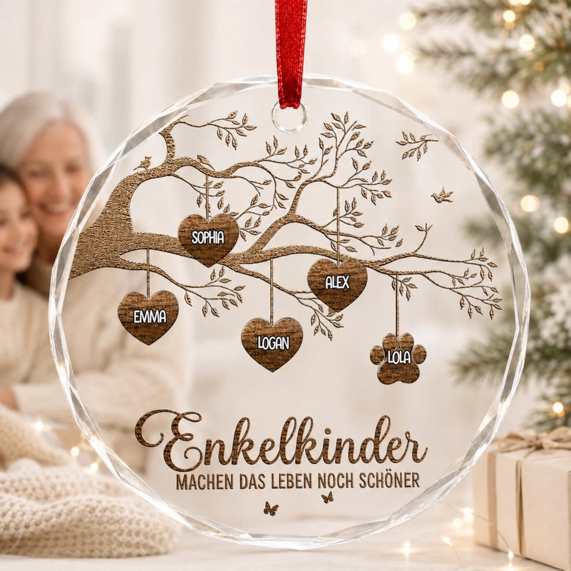 Personalisierte Glasornamente – Weihnachtsgeschenk für Familie – Eine Familie