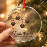 Personalisierte Glasornamente – Weihnachtsgeschenk für Familie – Eine Familie