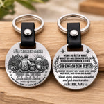 Personalisierter runder Metall-Schlüsselanhänger – Geschenk für Sohn – Ich an dich glaube