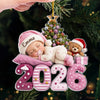 Personalisiertes Acrylornament – Geschenk für Babys & frischgebackene Eltern – Babys erstes Weihnachten