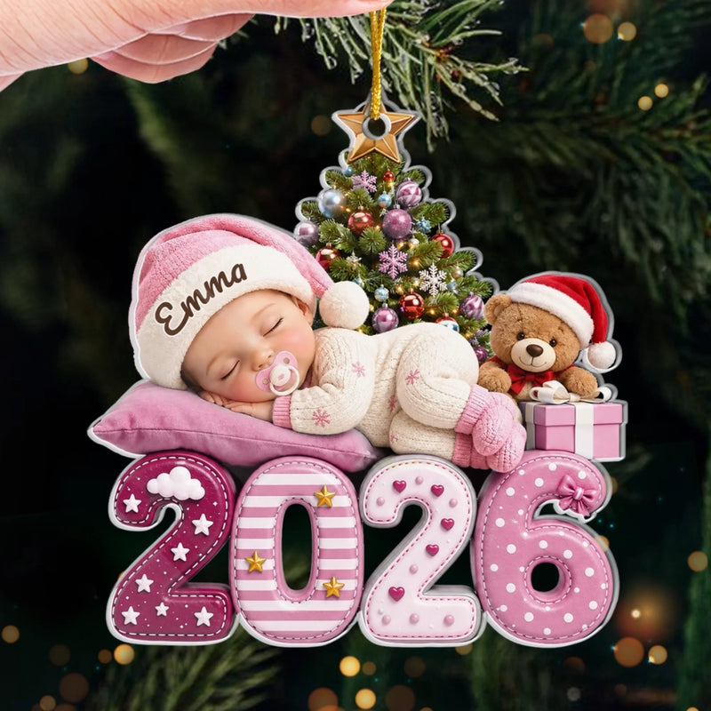 Personalisiertes Acrylornament – Geschenk für Babys & frischgebackene Eltern – Babys erstes Weihnachten