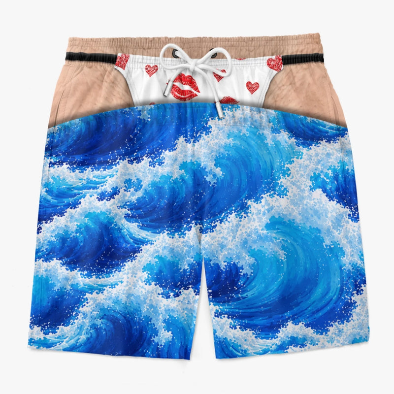 Personalisierte Herren-Badeshorts – Lustige Geschenke für Männer – Ein bisschen frech