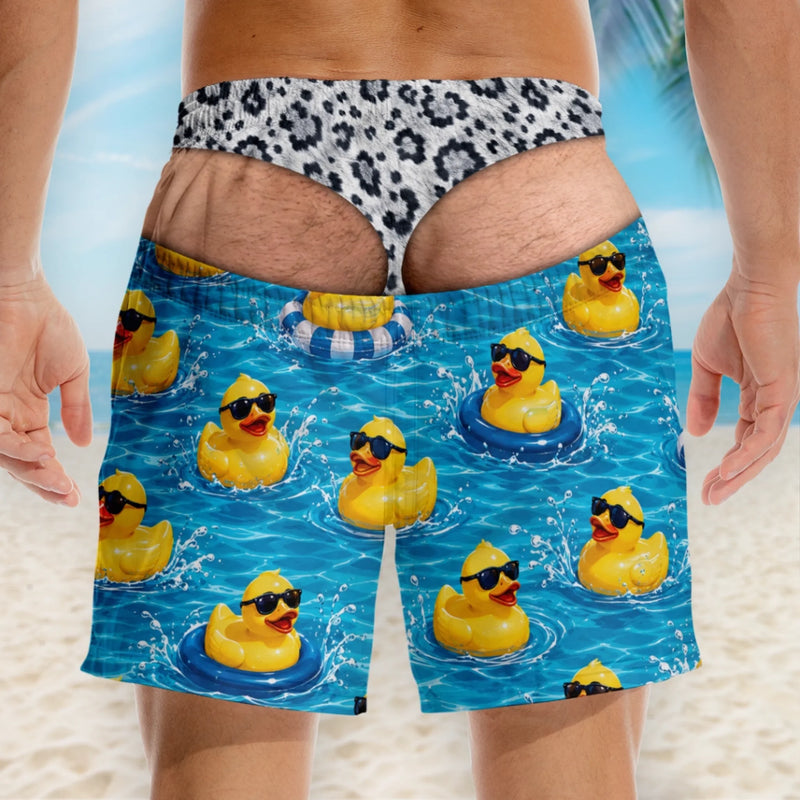 Personalisierte Herren-Badeshorts – Lustige Geschenke für Männer – Sonne raus, Beine raus