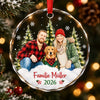 Personalisierte Glasornamente mit Foto – Weihnachtsgeschenk für Familie – Weihnachten heißt Familie