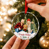 Personalisierte Glasornamente mit Foto – Weihnachtsgeschenk für Familie – Weihnachten heißt Familie