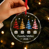 Personalisierte Glasornamente – Weihnachtsgeschenk für Familie – Für immer