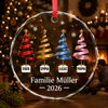 Personalisierte Glasornamente – Weihnachtsgeschenk für Familie – Für immer