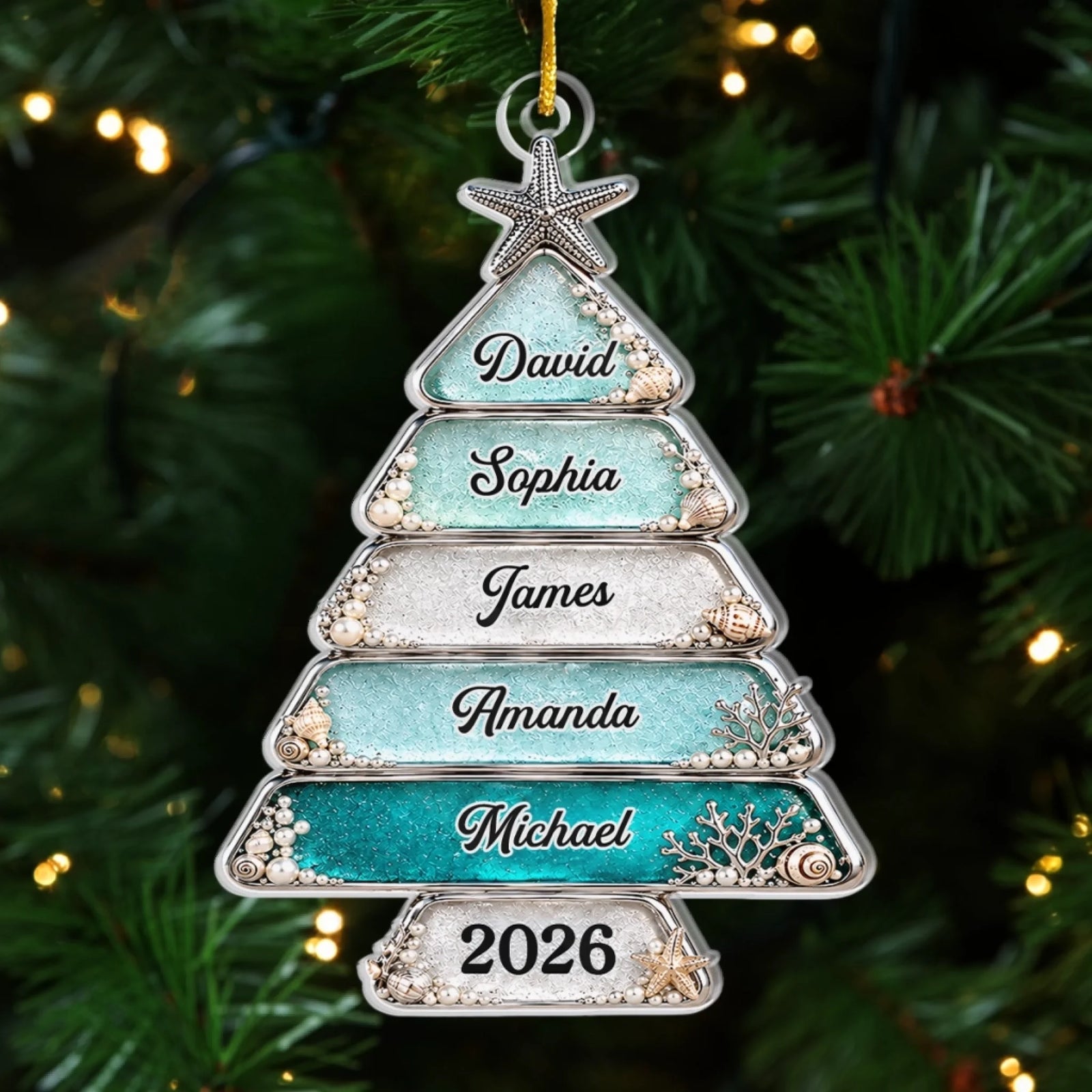 Personalisiertes Acrylornament – Weihnachtsgeschenk für Familie – Das Fest der Familie - Acrylic Ornament / Wie abgebildet / 9,5 cm