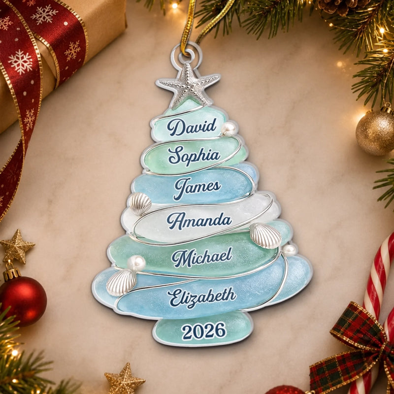 Personalisiertes Acrylornament – Weihnachtsgeschenk für Familie – Unser Weihnachte