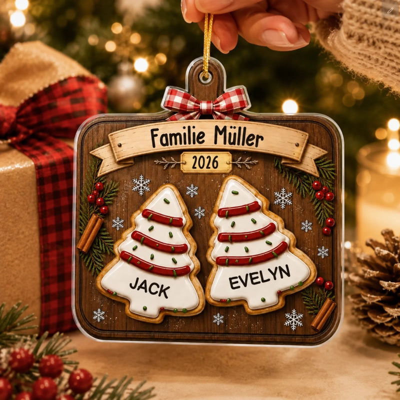 Personalisiertes Acrylornament – Weihnachtsgeschenk für Familie – Gemeinsam unterm Weihnachtsbaum