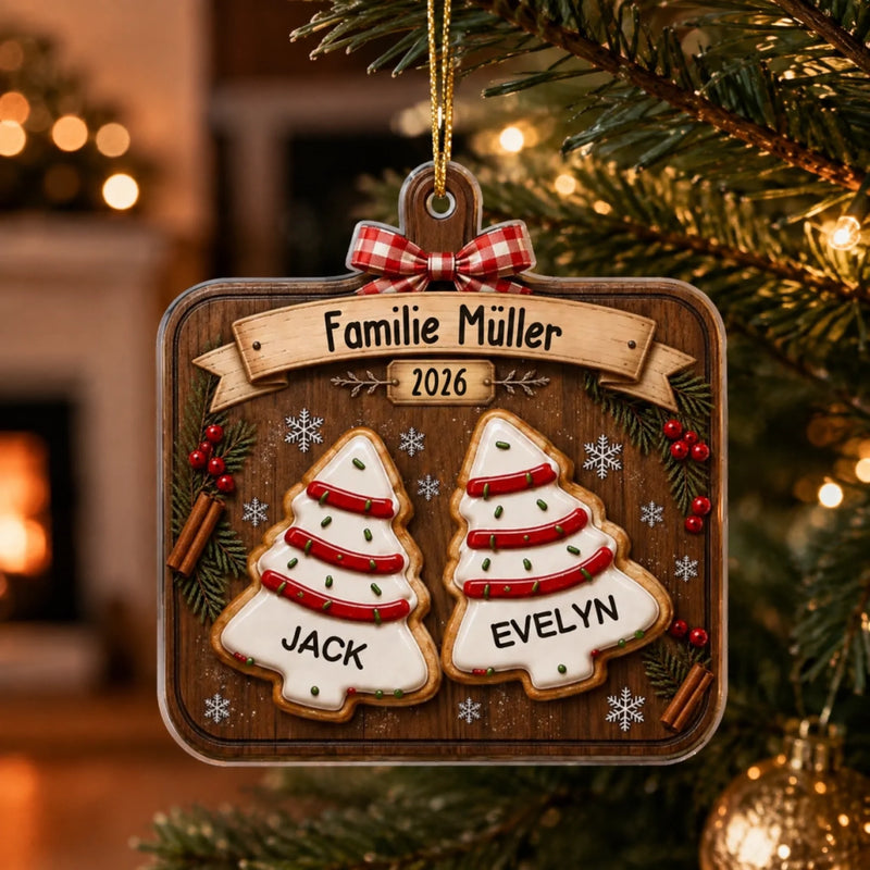 Personalisiertes Acrylornament – Weihnachtsgeschenk für Familie – Gemeinsam unterm Weihnachtsbaum