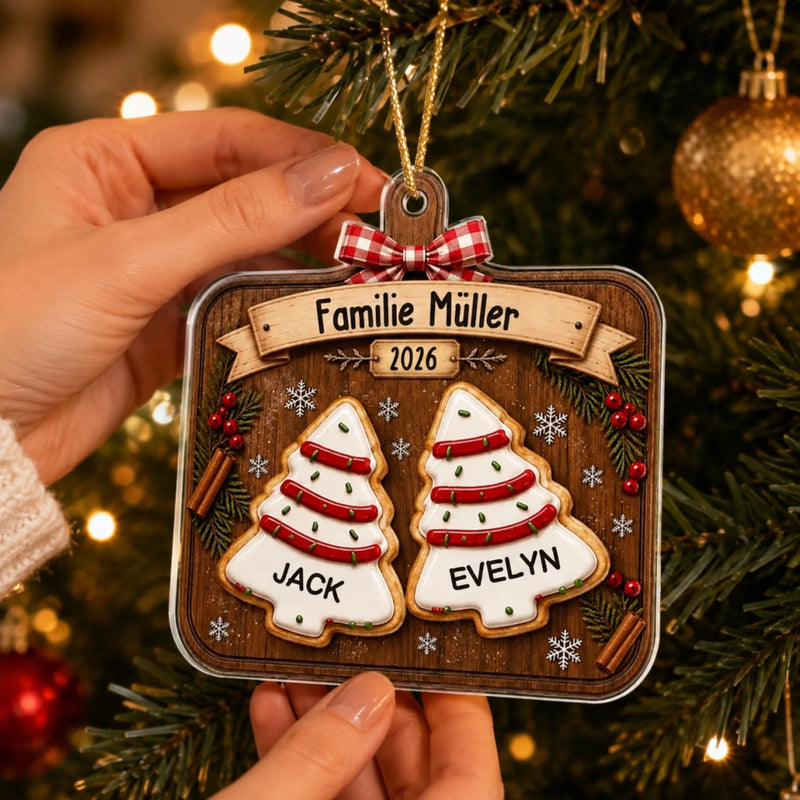 Personalisiertes Acrylornament – Weihnachtsgeschenk für Familie – Gemeinsam unterm Weihnachtsbaum