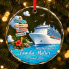 Personalisierte Glasornamente – Weihnachtsgeschenk für Familie – Familie Kreuzfahrtschiff