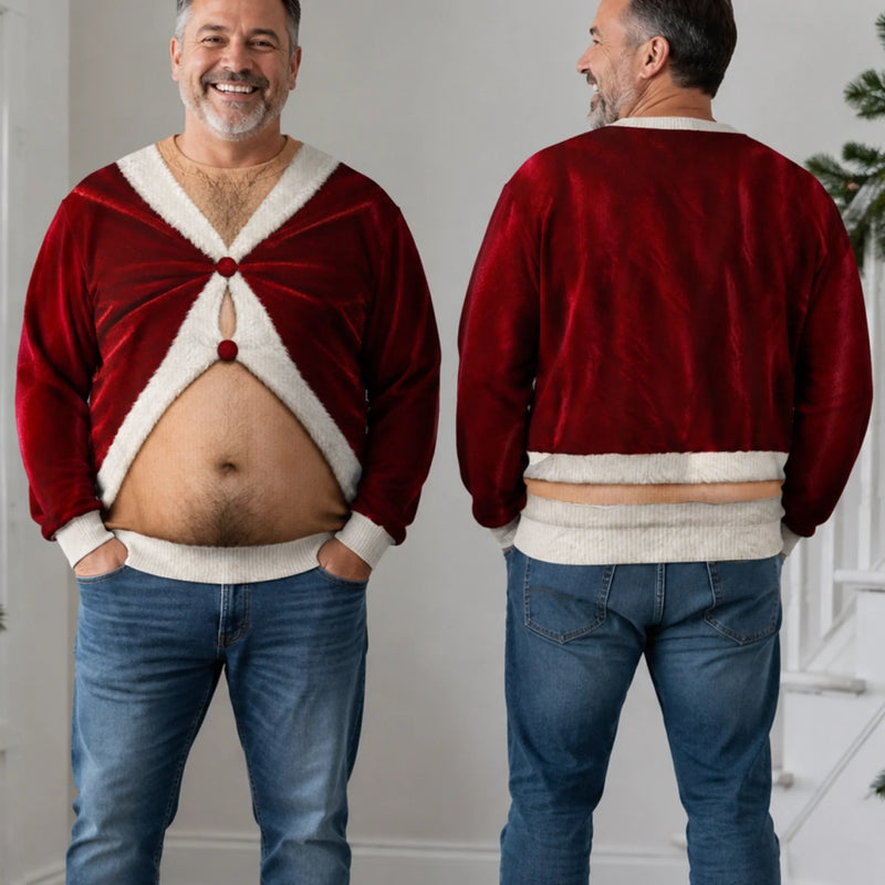 Personalisierter Weihnachtspullover – Weihnachtsgeschenk für Männer – Zu viel Weihnachtsstimmung