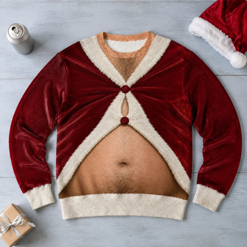 Personalisierter Weihnachtspullover – Weihnachtsgeschenk für Männer – Zu viel Weihnachtsstimmung