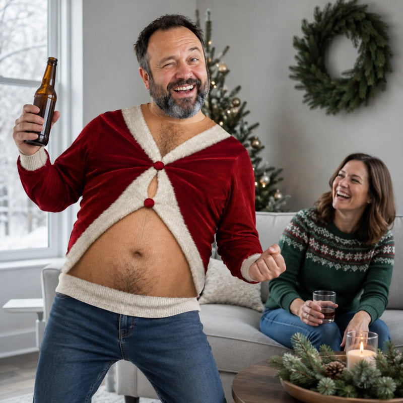 Personalisierter Weihnachtspullover – Weihnachtsgeschenk für Männer – Zu viel Weihnachtsstimmung