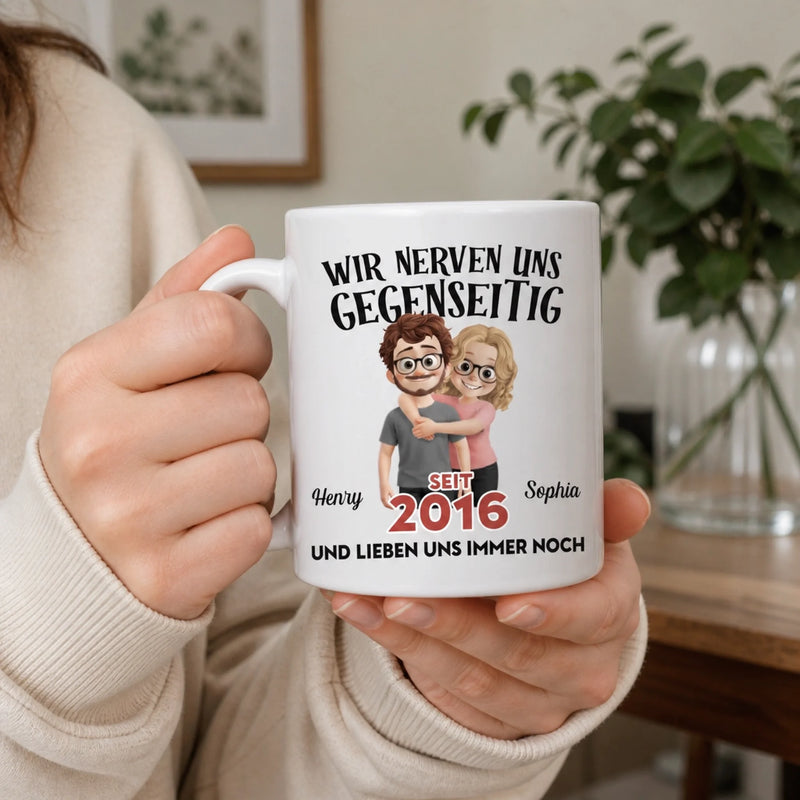 Personalisierte Tasse – Geschenk für Paar – Liebe in jedem Schluck