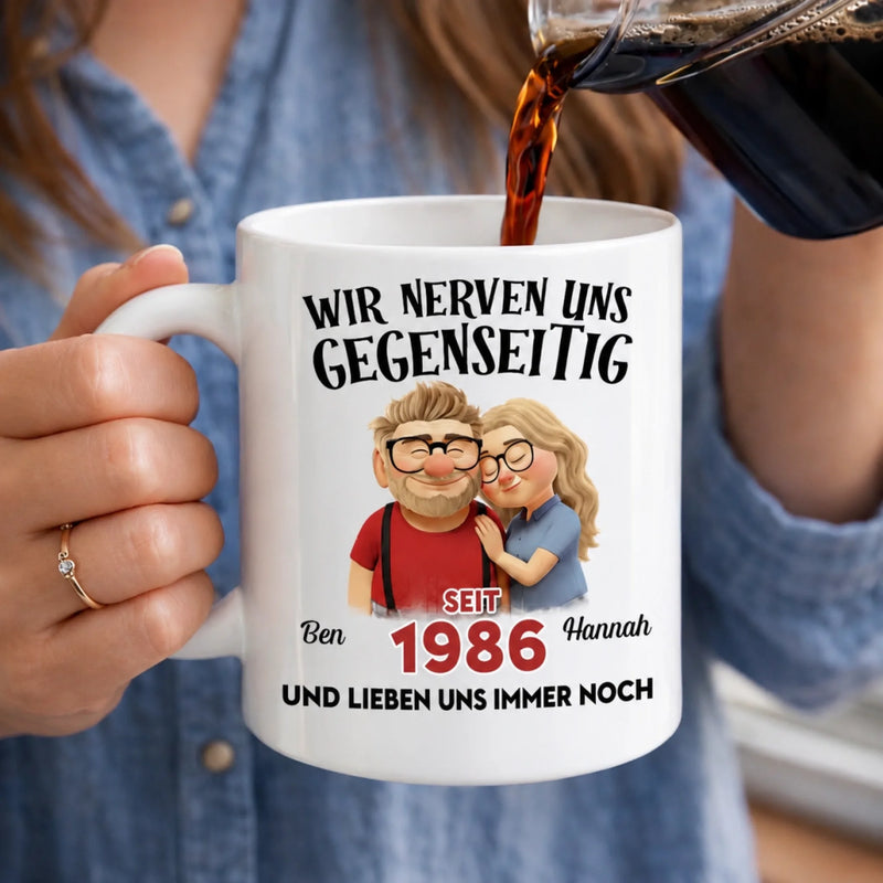 Personalisierte Tasse – Geschenk für Paar – Du wärmst mein Herz