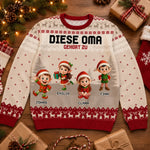 Personalisiertes Weihnachtssweatshirt – Weihnachtsgeschenk für Opa, Oma – Süßesten Elfen der Stadt