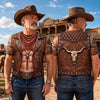 Personalisiertes Allover bedrucktes T-Shirt - Geschenke für Männer - Cowboy Six Pack