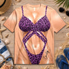 Personalisiertes Allover bedrucktes T-Shirt - Geschenke für Frauen - Salzige Luft, freie Seele