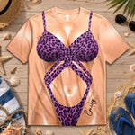 Personalisiertes Allover bedrucktes T-Shirt - Geschenke für Frauen - Salzige Luft, freie Seele