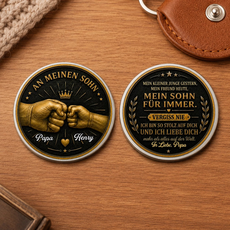 Personalisierter Taschenknuddler – Geschenk für Sohn – Bleib stark