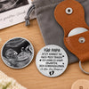 Personalisierter Taschenknuddler mit Foto – Geschenk für Papa – Bis bald, Papa