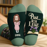 Personalisierte Socken – Geschenk für Buchliebhaber – Der Rest kann warten