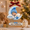 Personalisierter Holzanhänger mit Schildchen – Weihnachtsgeschenk für Babys – Babys erstes Weihnachten