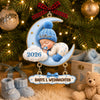 Personalisierter Holzanhänger mit Schildchen – Weihnachtsgeschenk für Babys – Babys erstes Weihnachten
