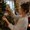 Personalisierter Glasanhänger mit Foto – Geschenk für neue Hausbesitzer & Paare – Erstes Weihnachten im neuen Zuhause