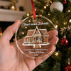 Personalisierter Glasanhänger mit Foto – Geschenk für neue Hausbesitzer & Paare – Erstes Weihnachten im neuen Zuhause