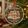 Personalisierter Glasanhänger mit Foto – Geschenk für neue Hausbesitzer & Paare – Erstes Weihnachten im neuen Zuhause