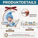Personalisierter Holzanhänger mit Schildchen – Weihnachtsgeschenk für Babys – Babys erstes Weihnachten