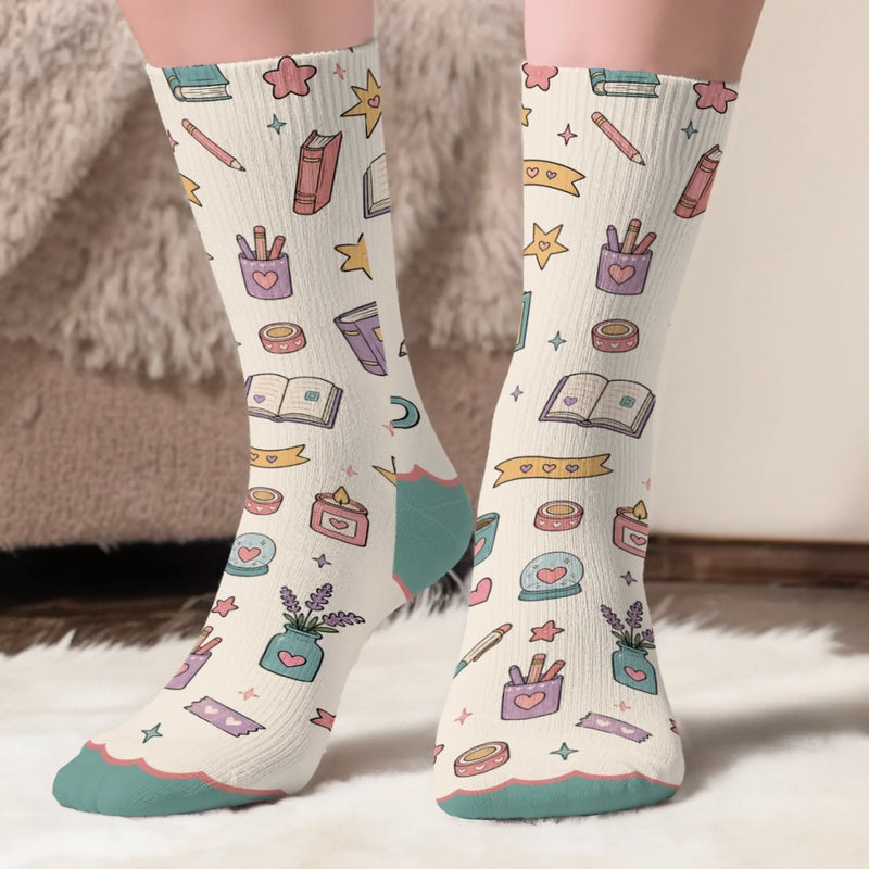 Personalisierte Socken – Geschenk für Buchliebhaber – Lesen, Entspannen