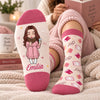 Personalisierte Socken – Geschenk für Buchliebhaber – Seiten voller Glück