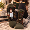 Personalisierte Socken – Geschenk für Buchliebhaber – Buch davor, Perfekt