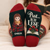 Personalisierte Socken – Geschenk für Buchliebhaber – Bin kurz im Buch