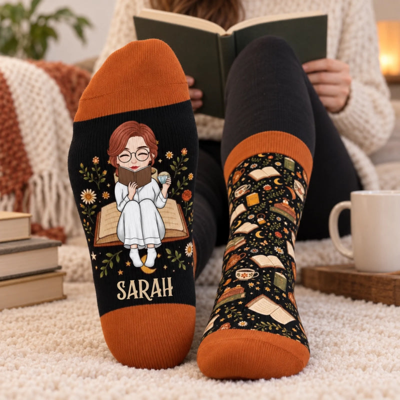 Personalisierte Socken – Geschenk für Buchliebhaber – Nach dem Kapitel