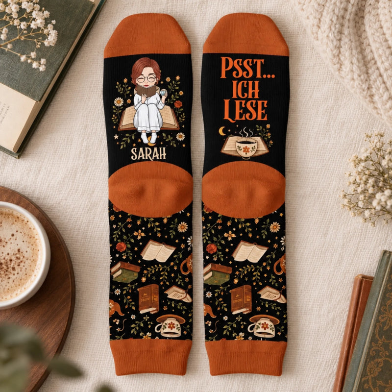 Personalisierte Socken – Geschenk für Buchliebhaber – Nach dem Kapitel